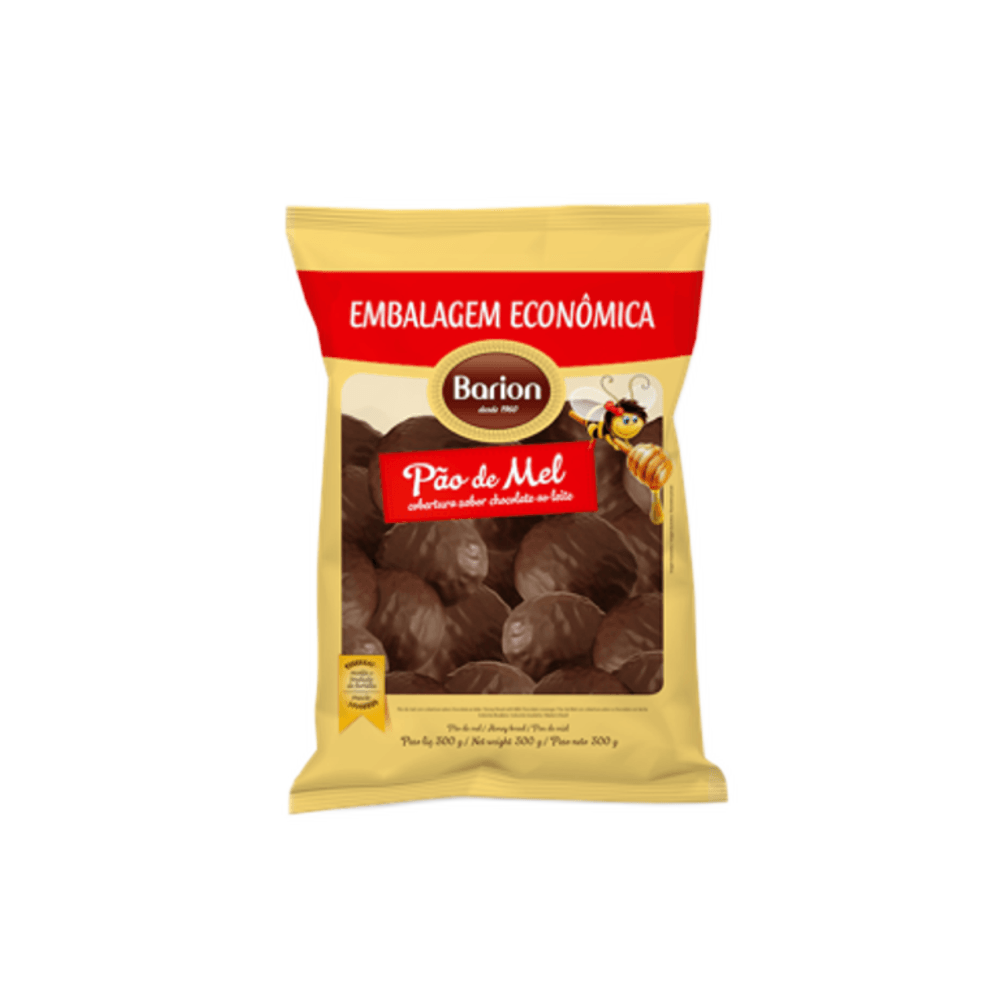 Pão De Mel Cobertos Sabor Chocolate 300 g